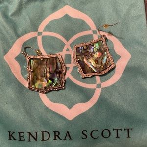 Kiersten abalone shell earrings.